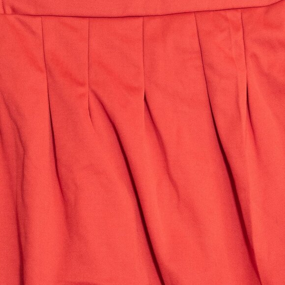 Vintage-Inspired Size ADXL Red Pleated Mini Skirt With White Stripes & Elastic - Picture 7 of 8